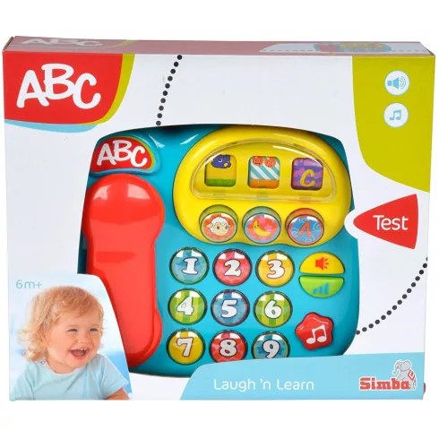 Simba Toys ABC - Hangot kiadó telefon babáknak - kék (104012412)
