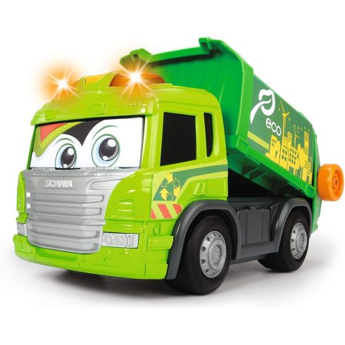 Dickie Toys ABC - Gombnyomásra induló kukásautó fénnyel és hanggal kicsiknek 28cm (204114004)