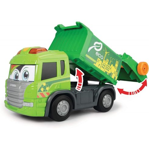 Dickie Toys ABC - Gombnyomásra induló kukásautó fénnyel és hanggal kicsiknek 28cm (204114004)