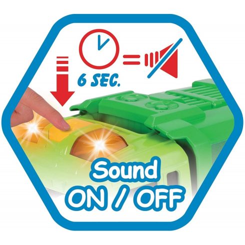 Dickie Toys ABC - Gombnyomásra induló kukásautó fénnyel és hanggal kicsiknek 28cm (204114004)