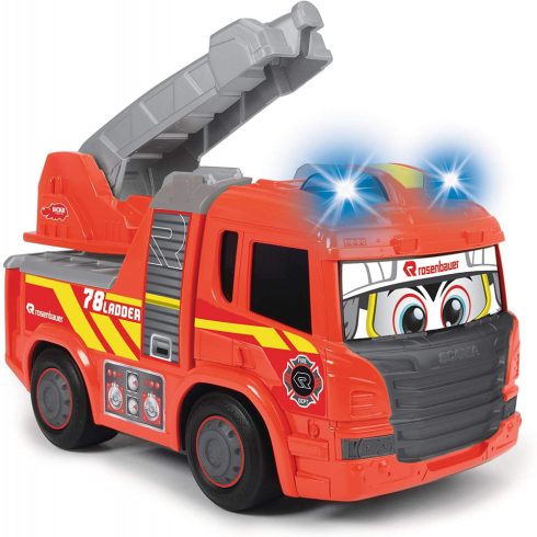 Dickie Toys ABC - Gombnyomásra induló tűzoltóautó fénnyel és hanggal kicsiknek 28cm (204114005)