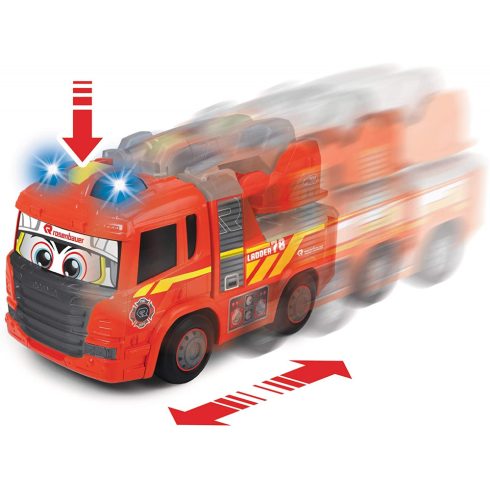 Dickie Toys ABC - Gombnyomásra induló tűzoltóautó fénnyel és hanggal kicsiknek 28cm (204114005)