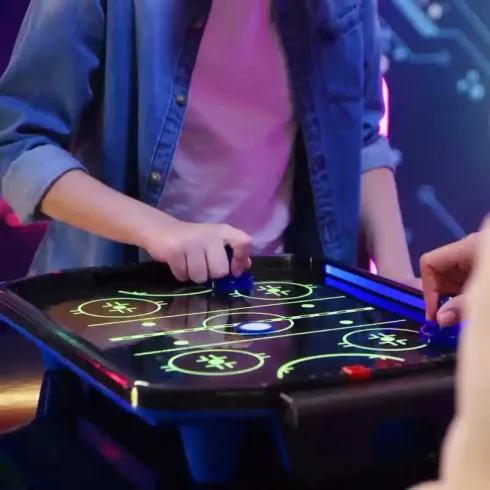 Electronic Arcade interaktív léghoki társasjáték
