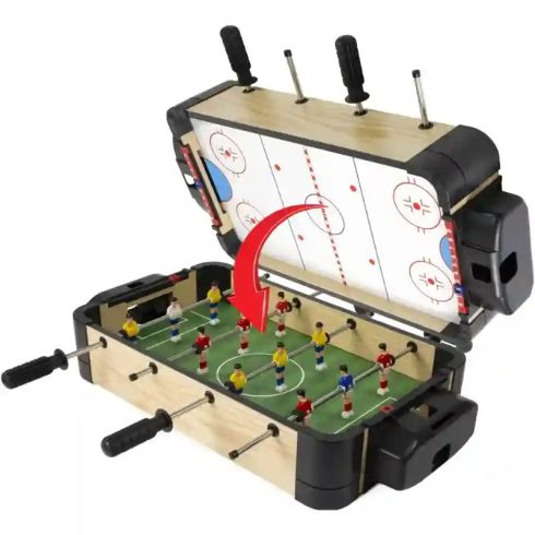 2 az 1-ben csocsóasztal és léghoki készlet fából