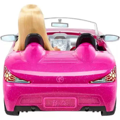 Mattel Barbie rózsaszín kabrió autó babával