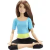 Mattel Barbie hajlékony jógababa kék felsőben