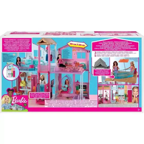 Mattel Barbie nyitható városi álomvilla, babaház bútorokkal