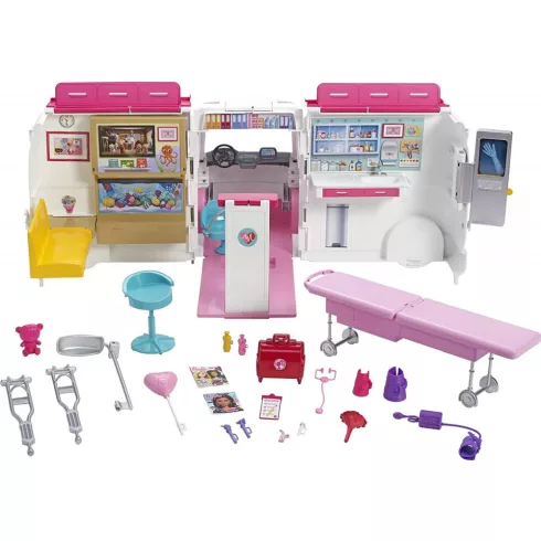 Mattel Barbie FRM19 Mentőautó és kórház