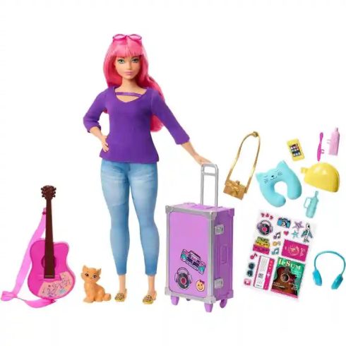 Mattel Barbie utazó Daisy baba kiscicával és gitárral