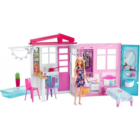 Mattel Barbie FXG55 Összecsukható tengerparti ház babával