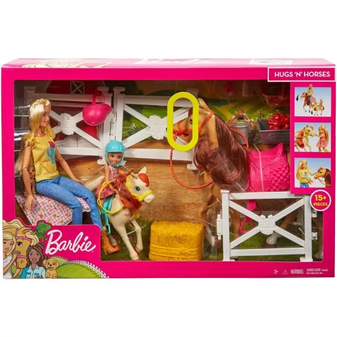 Mattel Barbie FXH15 Lovarda játékszett (csomagolássérült)