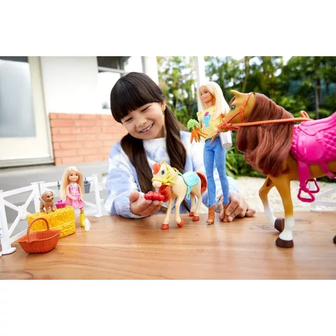 Mattel Barbie FXH15 Lovarda játékszett (csomagolássérült)