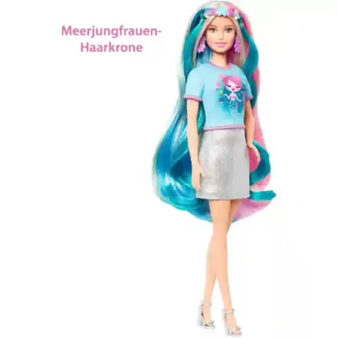 Mattel Barbie fantázia baba - sellő és unikornis (csomagolássérült)