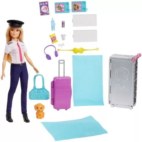 Mattel Barbie GJB33 Álomrepülő pilóta babával