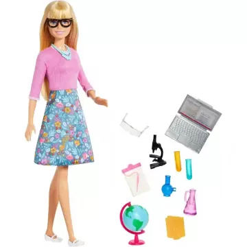 Mattel Barbie szőke tanánő baba kiegészítőkkel