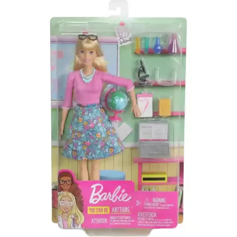 Mattel Barbie szőke tanánő baba kiegészítőkkel