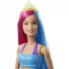 Mattel Barbie sellő baba pink-kék hajjal