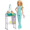 Mattel Barbie gyerekorvos baba ikrekkel