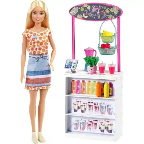 Mattel Barbie baba smoothie árusító standja