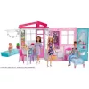 Mattel Barbie összecsukható, berendezett babaház babával