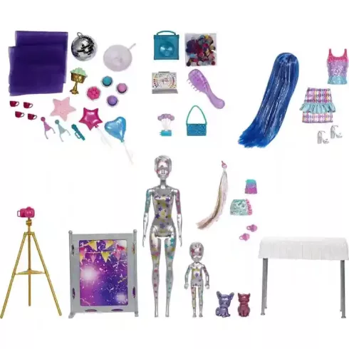 Mattel Barbie Color Reveal óriás meglepetés csomag babákkal