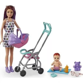 Mattel Barbie Skipper bébiszitter baba babakocsival