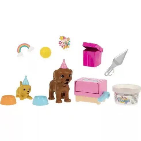 Mattel Barbie baba kutyás szülinapi bulija gyurmával