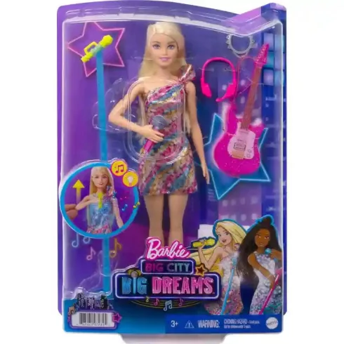 Mattel Barbie Big City Big Dreams Malibu éneklő koncertbaba fénnyel és hanggal