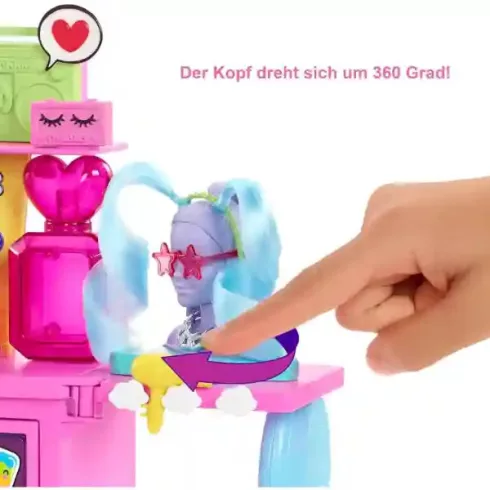 Mattel Barbie Extra extravagáns öltözőszoba babával és kiskutyával