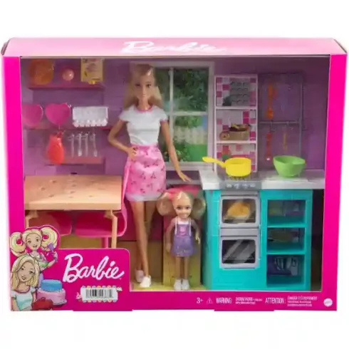 Mattel Barbie és Chelsea babák a konyhában
