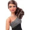 Mattel Barbie Looks™ divatbaba fekete-ezüst ruhában