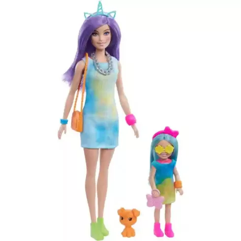 Mattel Barbie Color Reveal ruhatervező játékszett babákkal
