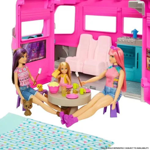 Mattel Barbie HCD46 Kinyitható lakóautó óriáscsúszdával (csomagolássérült)