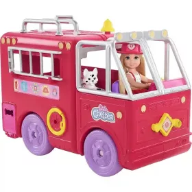   Mattel Barbie Chelsea baba szétnyitható tűzoltóautóval készlet