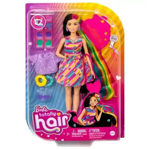 Mattel Barbie Totally Hair extra hosszú, szivárványszínű hajú baba