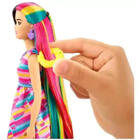 Mattel Barbie Totally Hair extra hosszú, szivárványszínű hajú baba