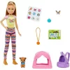 Mattel Barbie kempingező Stacie baba kiskutyával