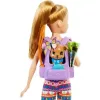 Mattel Barbie kempingező Stacie baba kiskutyával