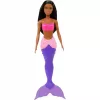 Mattel Barbie Dreamtopia sellő baba fekete hajjal és lila uszonnyal