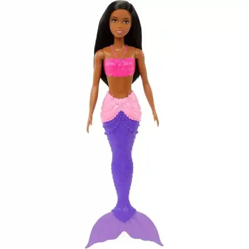 Mattel Barbie Dreamtopia sellő baba fekete hajjal és lila uszonnyal