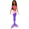 Mattel Barbie Dreamtopia sellő baba fekete hajjal és lila uszonnyal