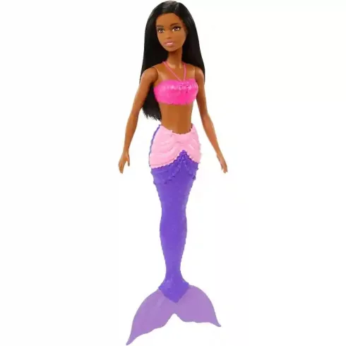 Mattel Barbie Dreamtopia sellő baba fekete hajjal és lila uszonnyal