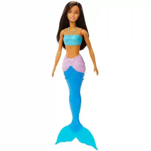 Mattel Barbie Dreamtopia sellő baba fekete hajjal és kék uszonnyal