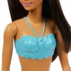 Mattel Barbie Dreamtopia sellő baba fekete hajjal és kék uszonnyal