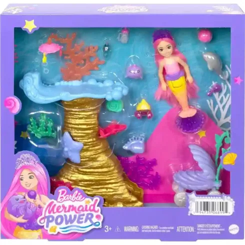 Mattel Barbie Chelsea sellő baba víz alatti világa