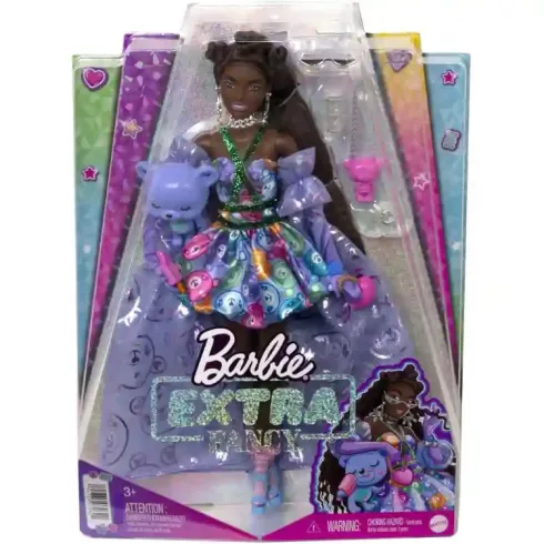 Mattel Barbie Extra Fancy extravagáns baba macival