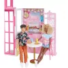 Mattel Barbie összecsukható emeletes babaház babával