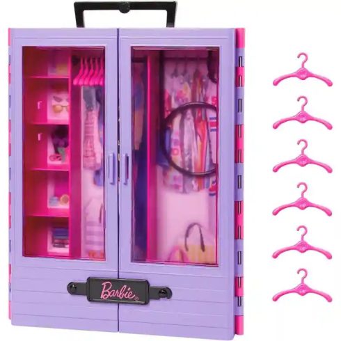 Mattel Barbie hordozható ruhásszekrény