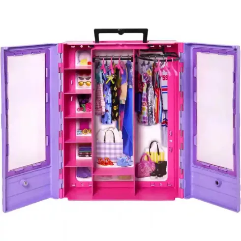 Mattel Barbie hordozható ruhásszekrény