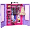 Mattel Barbie hordozható ruhásszekrény babával és ruhákkal